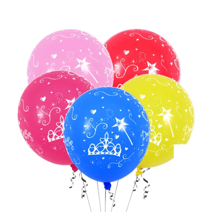 Estes balões de aniversário em forma de coroa
