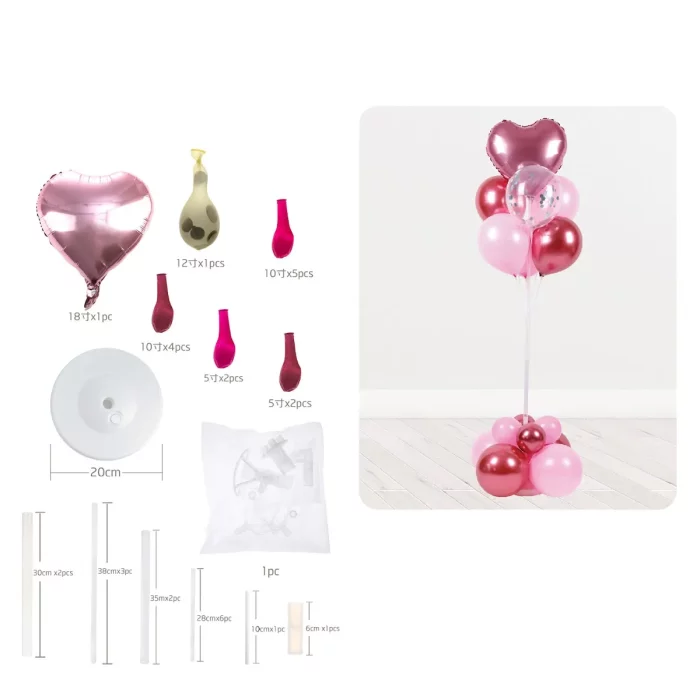 Este conjunto contém 7 colunas em rosa pastel