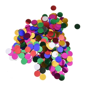 Este pacote de confetes coloridos de 15g alegres é perfeito para qualquer celebração.O produto destaca-se pela sua variedade de cores vibrantes