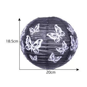 Lanterna de papel com design único em forma de borboleta