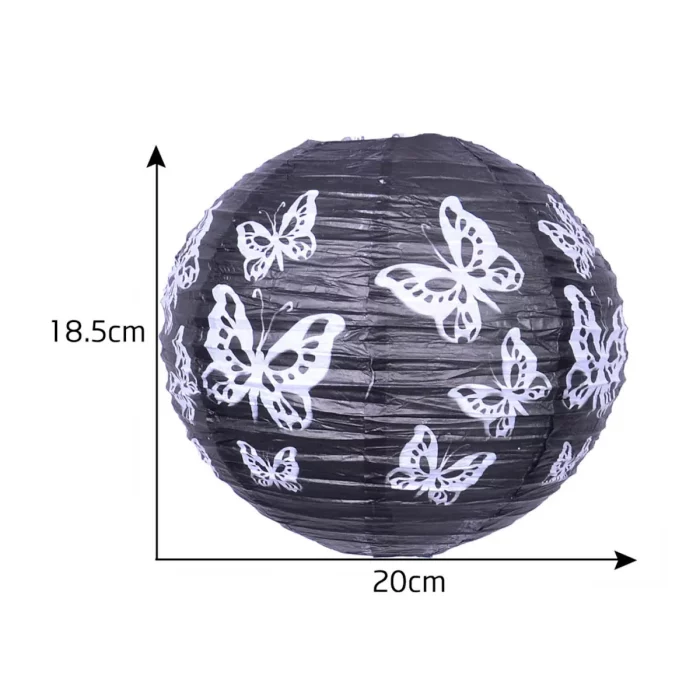 Lanterna de papel com design único em forma de borboleta