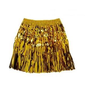Saia de tutu metalizado dourado