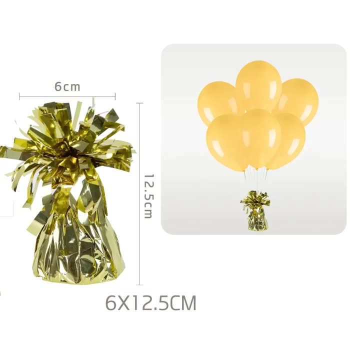 Este pendente dourado com anel para balão é perfeito para decorações de festa e eventos