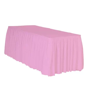Saia de mesa rosa 73cm x 426cm
