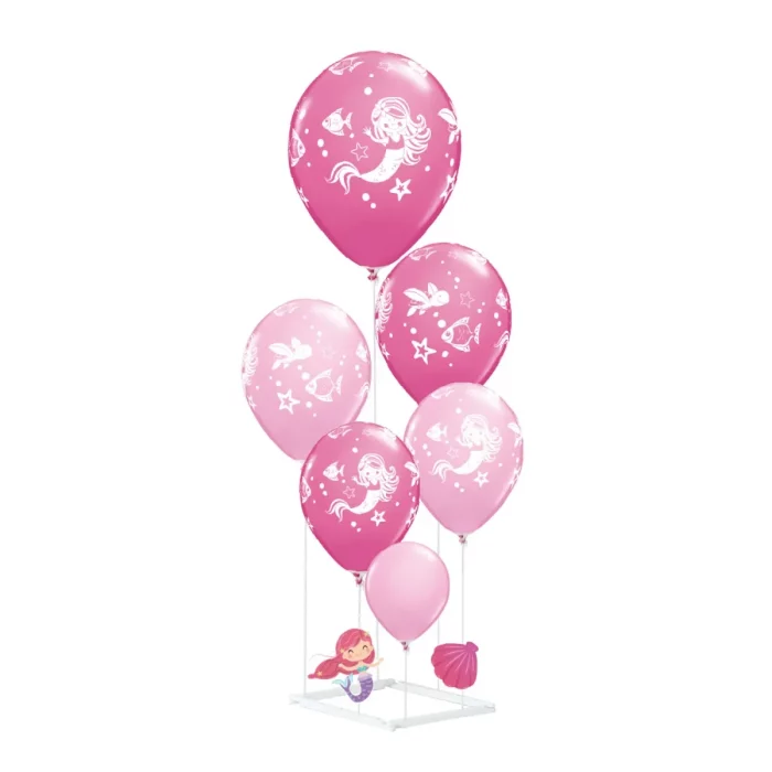 Decore sua festa com encanto com este kit de balões sereia contendo 6 unidades