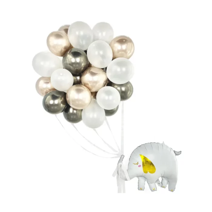 Conjunto completo de festa: O Kit de Balões Branco contém uma variedade de 31 balões