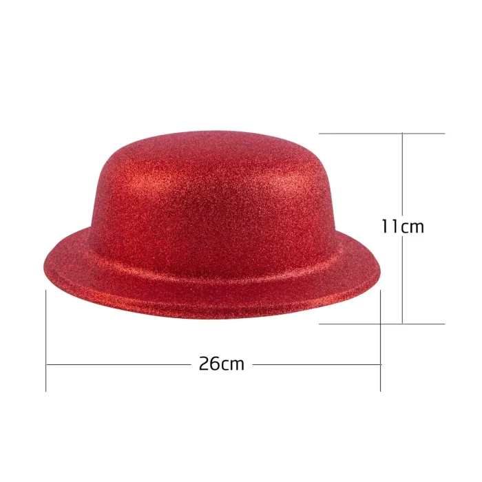 Este chapéu de festa vermelho com glitter dourado é o toque final perfeito para qualquer comemoração.Embalado individualmente para garantir qualidade e higiene. Chapéu de festa vermelho repleto de glamour com glitter dourado. Perfeito para apimentar qualquer festa!