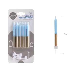 Cor Deslumbrante: Estas velas de aniversário apresentam uma vibrante cor multi-tonal