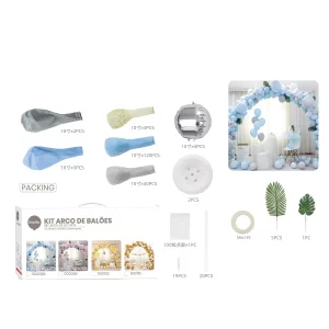 Este kit de arco de balões possui 173 peças