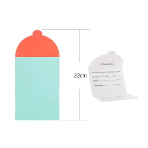 Cartões de convite de cor azul elegante ideal para adicionar um toque de classe aos seus eventos festivos.Pacote econômico de 6