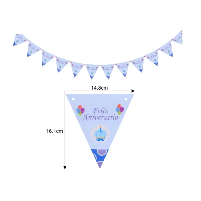 Perfeito para todas as ocasiões: este artigo de festa em formato de bandeira triangular é ideal para casamentos