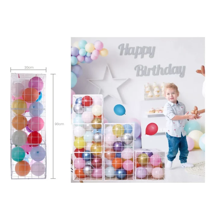 Organizador em rede de três camadas para melhor designer de decoração com balões.Ideal para festas caseiras e eventos profissionais