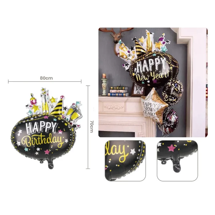 Dê vida à festa de aniversário da sua menina com o nosso balão Mylar colorido de 18 polegadas. Com um design colorido e vibrante