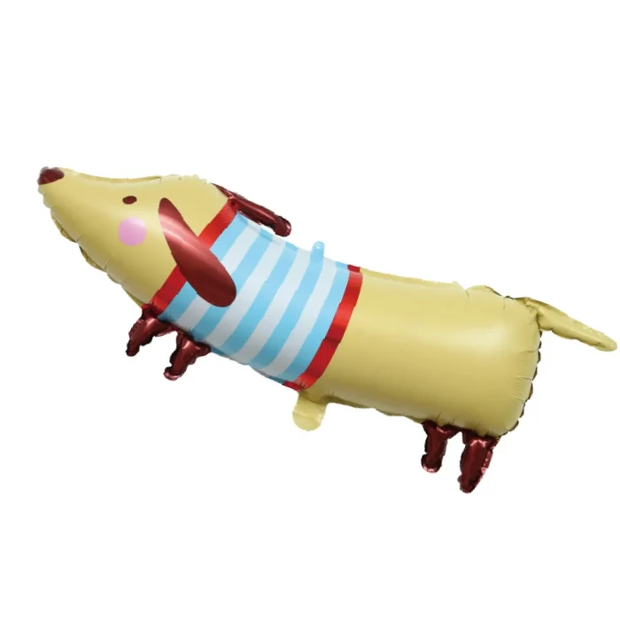 Este balão Mylar de aniversário em forma de cão salsicha é um complemento perfeito para a sua festa.Cada embalagem contém um balão de tamanho 40cm