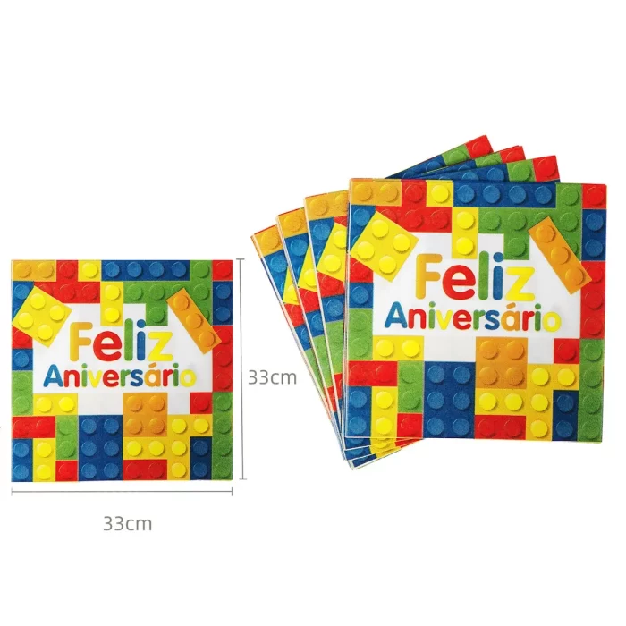 Guardanapos de alta qualidade com desenhos de Lego
