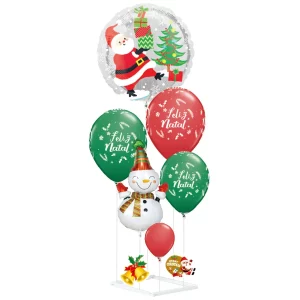 Pacote com 6 balões de Natal incrivelmente decorativos;Balões vermelhos vívidos