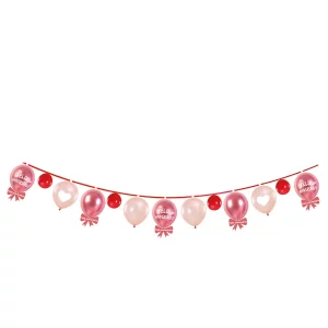 Um pacote completo de 17 peças para todas as suas necessidades de decoração de aniversário.O padrão 'Feliz Aniversário' adiciona um toque especial e personalizado para a celebração. Celebre seu aniversário com estilo com este kit de grinalda de 4m e balões. Pacote completo com 17 peças.