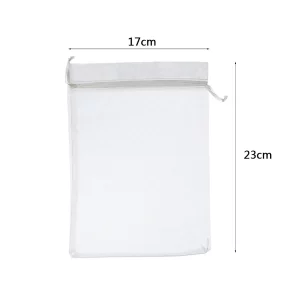 Cream organza material adds a luxurious touch to any party;Good size of 17*23cm