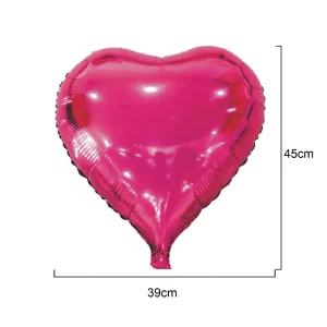 Balão de alumínio premium de alta qualidade em forma de coração.Oferece um grande balão de 18 polegadas para criar uma atmosfera festivaDesign vermelho que adiciona um toque romântico para qualquer festa. Balão de alumínio vermelho de 18 polegadas em formato romântico de coração para festas e celebrações.