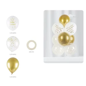 Este kit contém 8 balões coloridos premium para dar vida às suas celebrações de aniversário.Os balões são duráveis e podem ser reutilizados para várias festas. Complete a sua decoração de aniversário com o nosso exclusivo kit de balões coloridos! Perfeito para tornar qualquer festa mais animada e divertida.