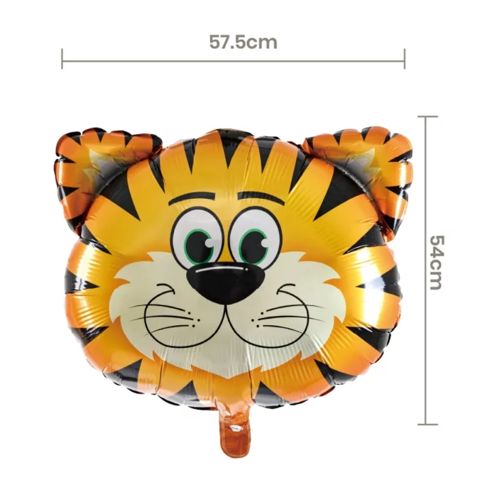 Balões de médio porte com design de cabeça de tigre