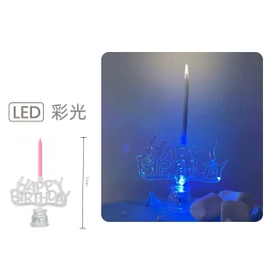 Conjunto de 5 lindas velas de aniversário rosa