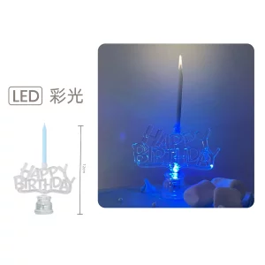Este conjunto inclui 5 velas para aniversário em azul vibrante e um candelabro transparente.Perfeito para comemorações de aniversário garantindo um ambiente festivo elegante.Velas feitas de qualidade premium