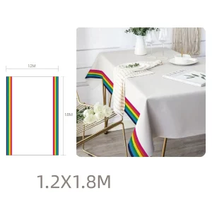 A toalha de mesa branca de 90 gramas oferece uma apresentação refinada e limpa para qualquer tipo de festa.Esta toalha de mesa tem um tamanho generoso de 120x180cm