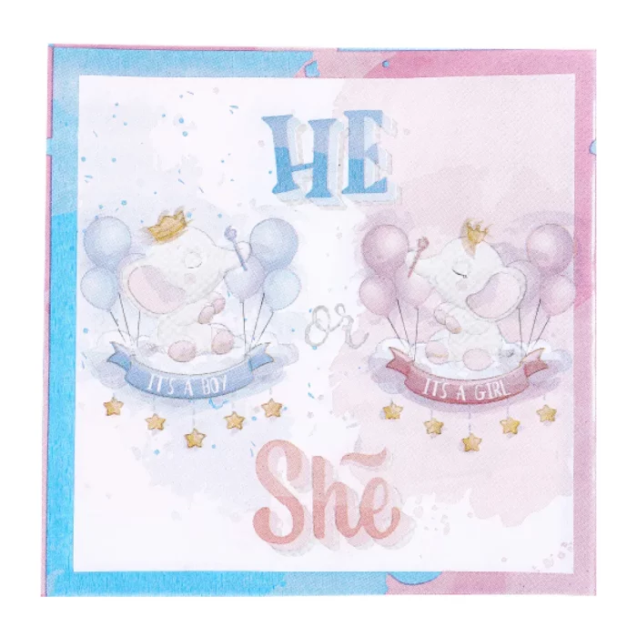 Esses guardanapos dupla face são perfeitamente adequados para meninos e meninas em comemoração de aniversário. Possuem uma alta capacidade de absorção