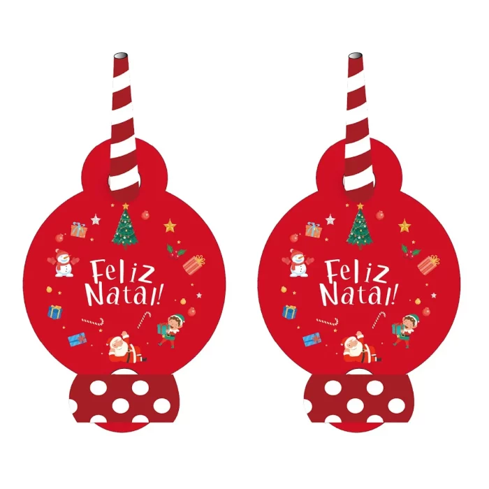 Surpreenda seus convidados com esta divertida brincadeira de Natal! O Sopra-Sogra de Natal LINGUA DA SOGRA YD-222 é perfeito para animar as festas com muita risada e descontração. Composto por 6 unidades