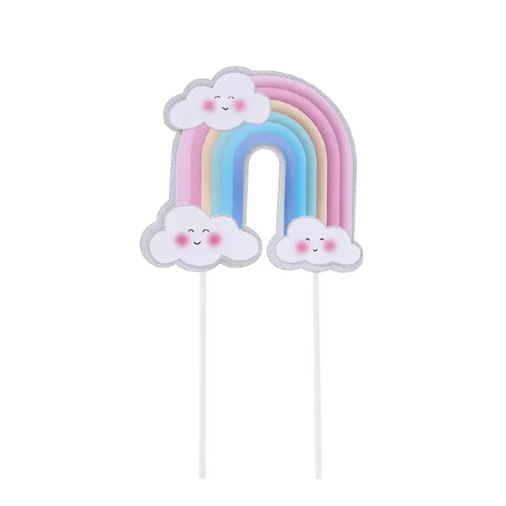 Decore seu bolo com estilo e encanto com o Kit Topo de Bolo com Luzes. As luzes coloridas em forma de nuvem criam um efeito mágico