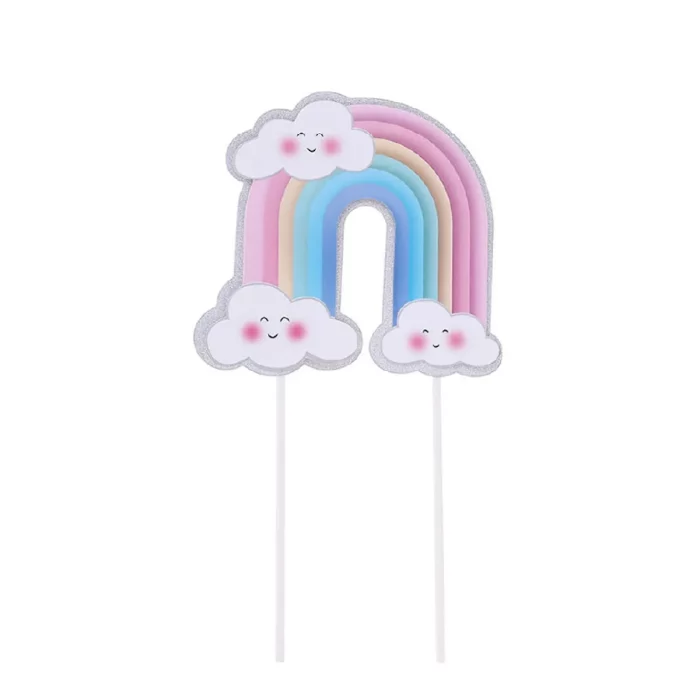 Decore seu bolo com estilo e encanto com o Kit Topo de Bolo com Luzes. As luzes coloridas em forma de nuvem criam um efeito mágico