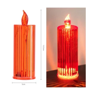 As Velas Elétricas de Aniversário apresentam um design de casca vermelha e luz branca quente;Sua medida é de 15
