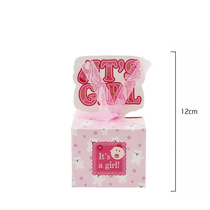 Design atraente: Esta caixa de cartão decorativo rosa com letra é ideal para qualquer tipo de decoração de festa.Multifuncional: Pode ser usada como caixa de presente
