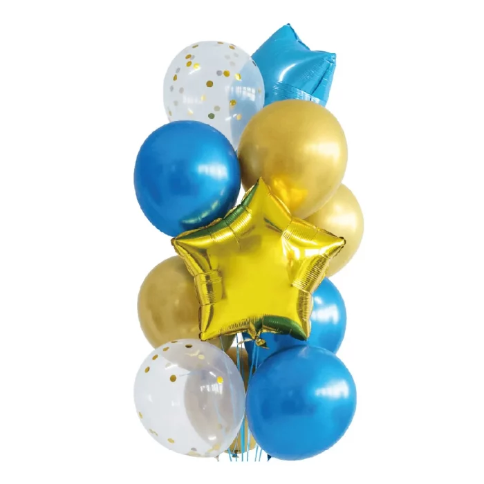 Este kit de balões Mylar vem com um total de 12 balões