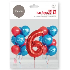 ideal para festas temáticas.Este conjunto contém 19 balões Mylar de alta qualidade