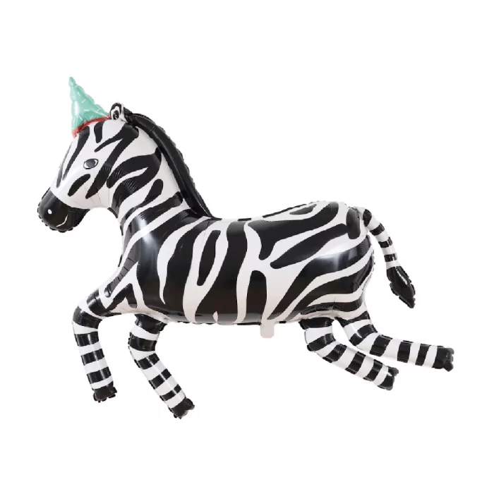 Este é um grande balão Mylar com um lindo design de zebra que irá destacar qualquer evento.O balão tem um tamanho impressionante de 135