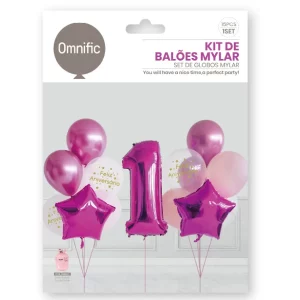 perfeitos para celebrar o primeiro aniversário da sua criança.Design atrativo: os balões de cor rosa vibrante darão um toque especial à festa de aniversário do seu filho e são fáceis de inflar e montar. Um kit completo para o 1º aniversário do seu filho