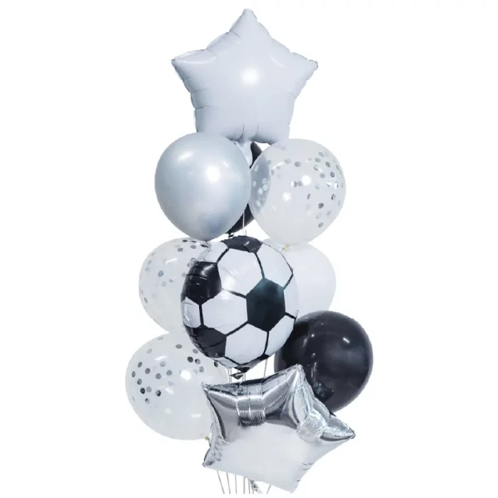 Este Kit de Balões Mylar apresenta uma decoração fantástica para qualquer festa de futebol