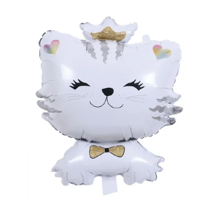 Balão Mylar temático em forma de gato