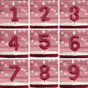 Vela de aniversário em formato numérico
