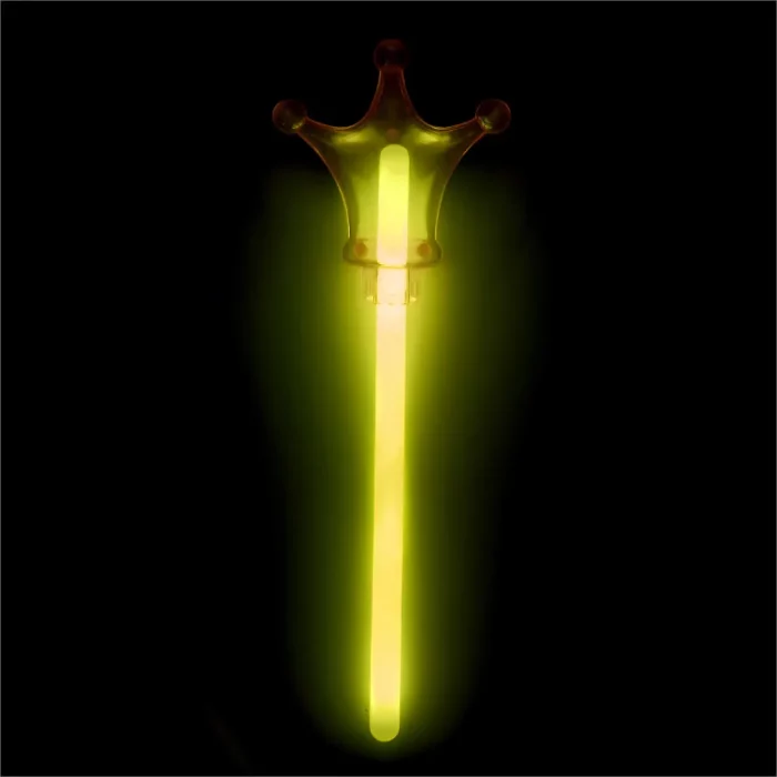 Divirta-se com a varinha luminosa de coroa pequena e ilumine a sua festa com estilo e brilho.