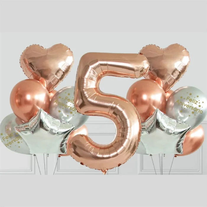 Este conjunto inclui 13 balões Mylar dourados