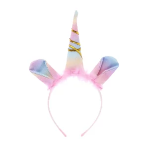 Bandolete de Unicornio é uma adição mágica para qualquer festa ou celebração. Esta bandolete apresenta um desenho de um adorável unicórnio com detalhes em brilhantes e cores vibrantes