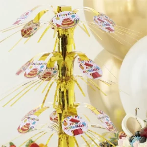 Lindo e prático Centro de Mesa Dourado