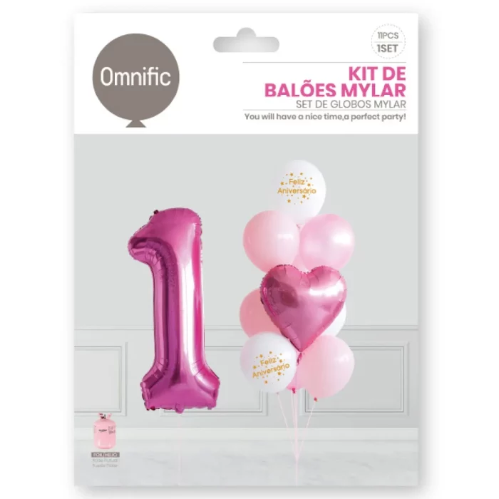perfeito para celebrações de aniversário.Fácil de inflar e reutilizável