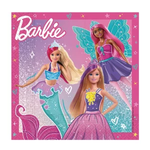 Guardanapos de alta qualidade com estampa vibrante da Barbie