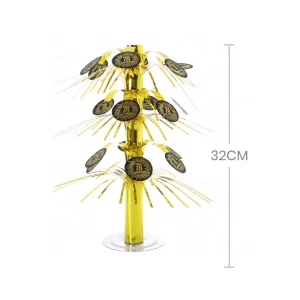 perfeitos para celebrações de 18 anos.Pacote individual para garantir qualidade e prevenção contra danos.Um adorável Feliz Aniversário em Português enriquece a cultura festiva.Tamanho conveniente de 32cm que se adapta perfeitamente a qualquer arranjo de mesa. Centro de Mesa 'Feliz Aniversário' de 18 anos