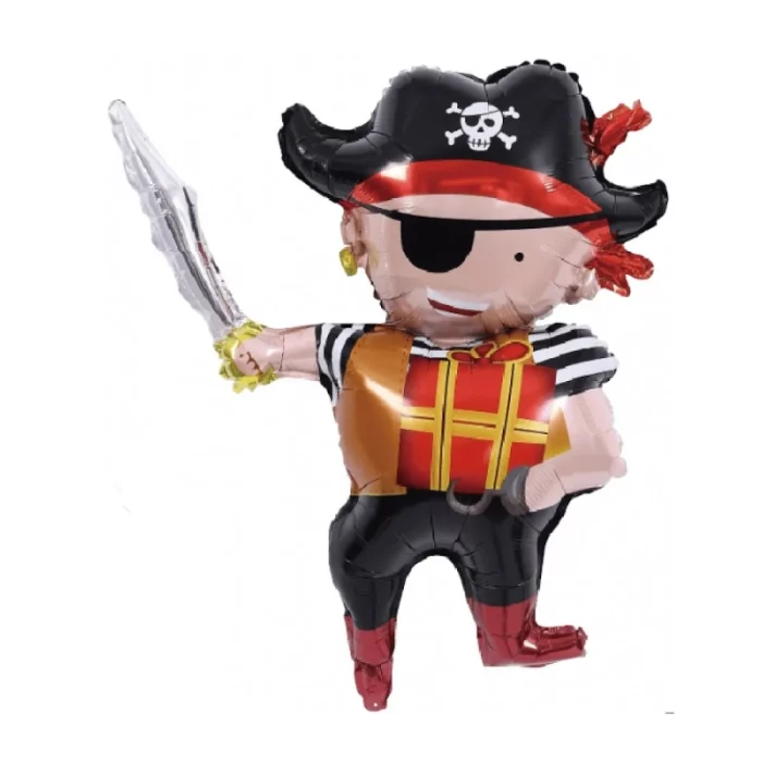 Este Balão Mylar Pirata é projetado especificamente para festas temáticas de piratas.O design único faz do nosso balão Mylar o centro de todas as atenções