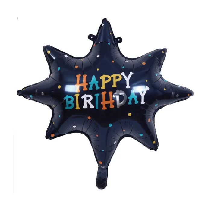 Balão Mylar de aniversário em formato de estrela